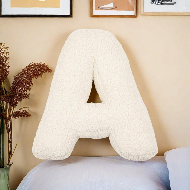Shapeazy Letter Plush Pillow, Letter Hugging Throw Pillows, Decorative Initial Letter Shaped Throw Pillows for Bed Couch, Letter Pillows English Alphabet A to Z for Sofa Bedroom Living Room Decor (A) - Image 1